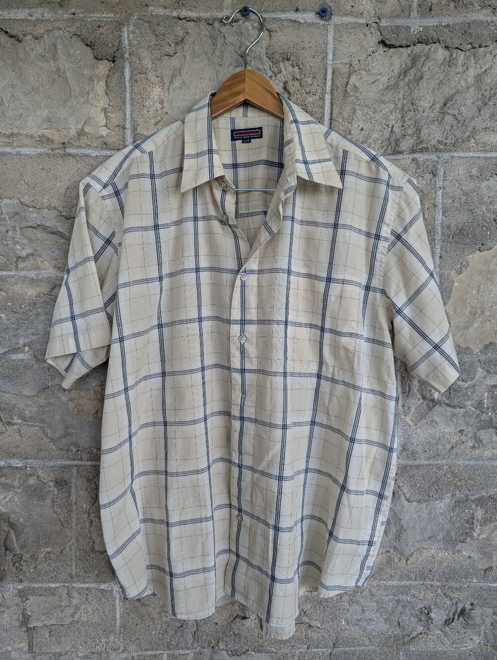 Genuine Vintage Stanfield's Button Down Plaid Lightweight Shirt Size Large Y2k
